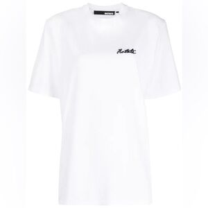 ROTATE BIRGER CHRISTENSEN sequin logo-detail organic cotton T-shirt